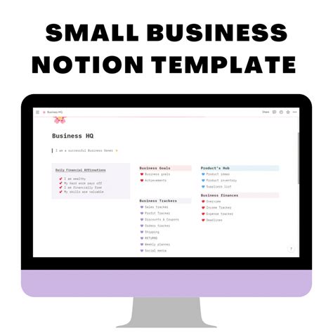 Small Business Notion Template