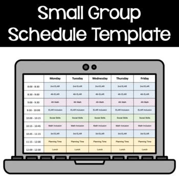 Small Group Schedule Template