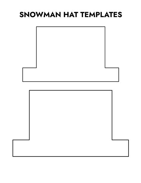 Small Snowman Hat Template