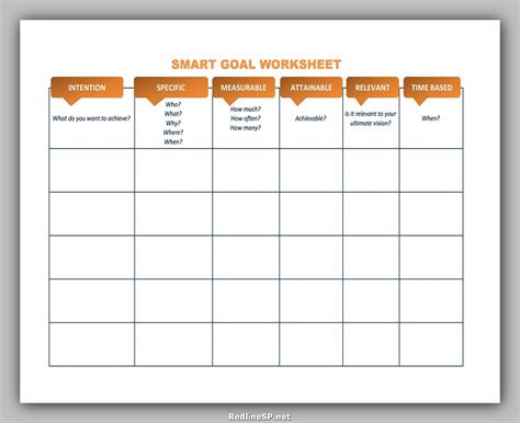 Smart Goals Template Excel