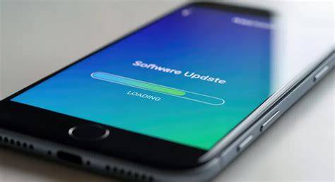 Smartphone software update screen