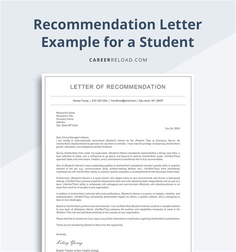 Smiling student receiving a recommendation letter