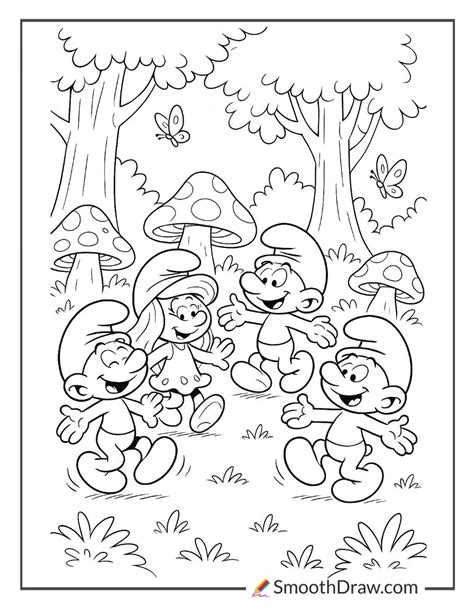 Smurfs Coloring Pages Printable