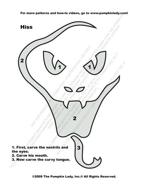 Snake Pumpkin Carving Templates