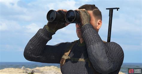 Sniper Elite binoculars and map