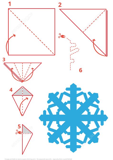 Snowflake Folding Template
