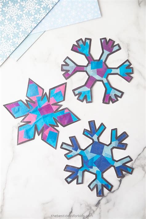 Snowflake Suncatcher Template