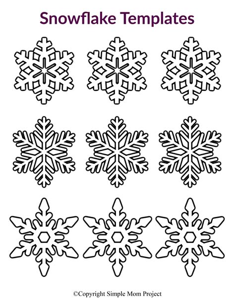 Snowflake Template To Print