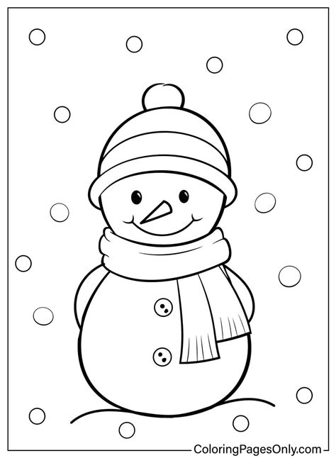 Snowman Coloring Page Printable
