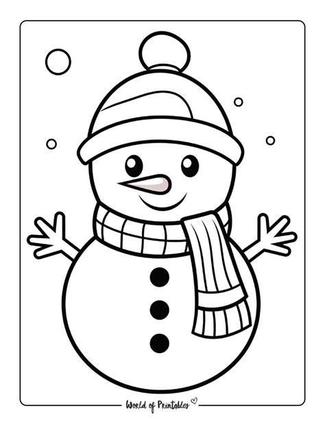 Snowman Coloring Sheets Printable