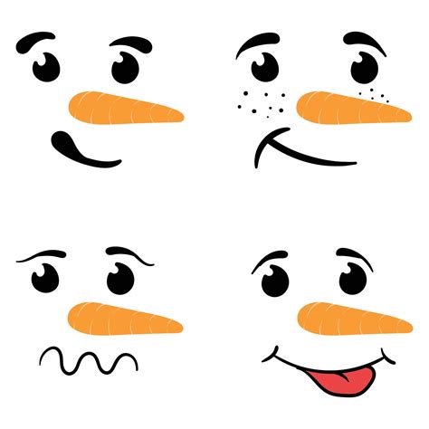 Snowman Faces Templates