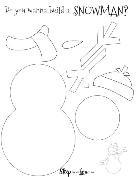 Snowman Pieces Printable