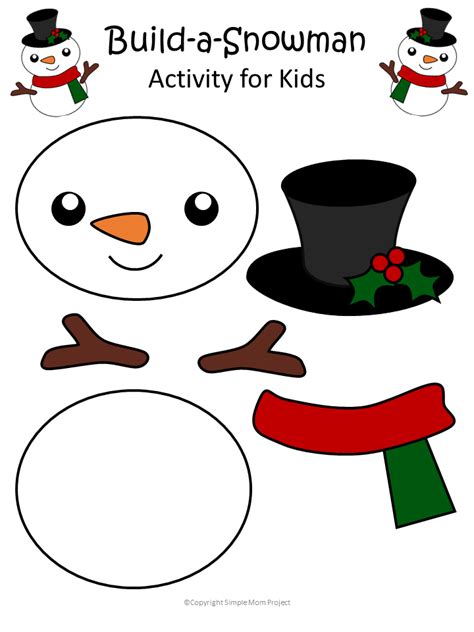 Snowman Printable Cutouts