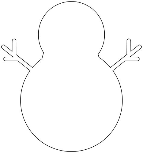 Snowman Shape Printable