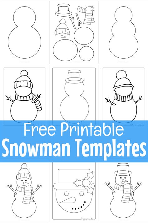 Snowman Template Free
