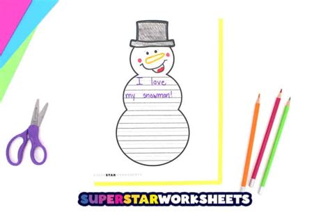 Snowman Writing Template