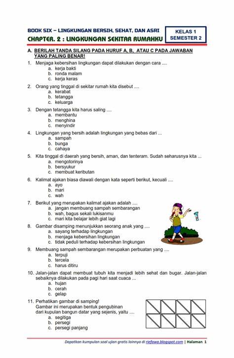 Soal Bahasa Indonesia Kelas 2 SD Semester 1 Kurikulum 2013