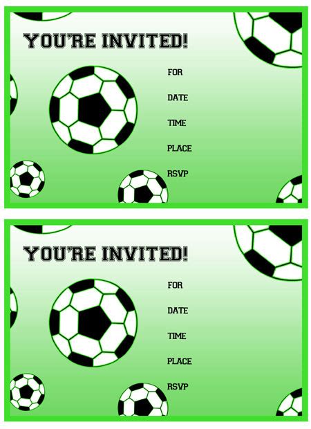 Soccer Invitations Templates Free