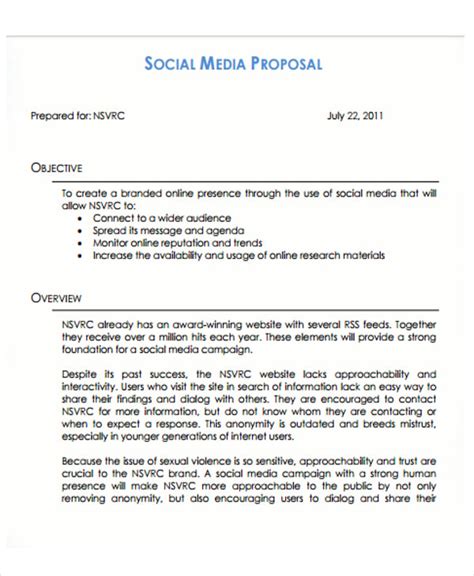 Social Media Management Proposal Template