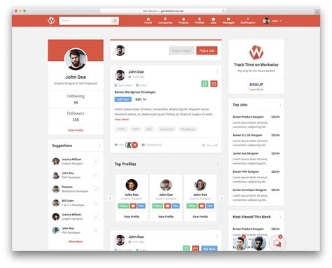 Social Network Admin & Website Template Free Download
