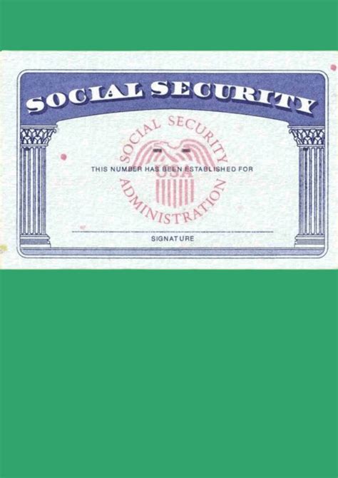 Social Security Template