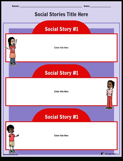 Social Story Template Free
