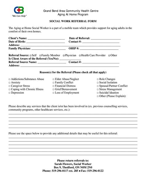 Social Work Progress Notes Template