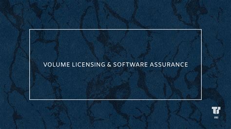 Software Assurance And Volume Licensing Product Catalog