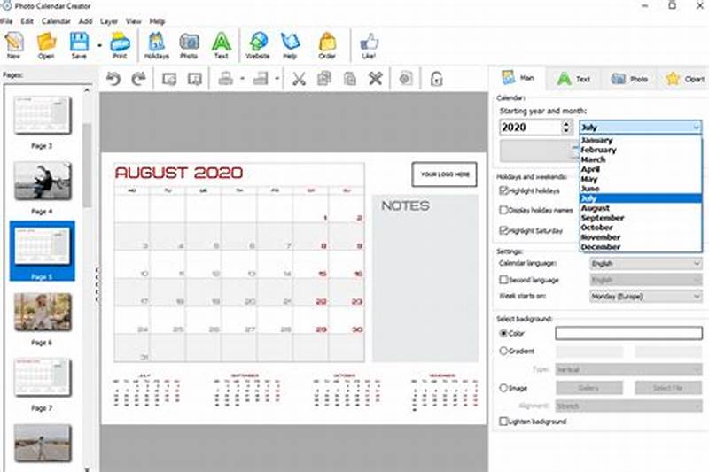 Software For Calendar Making
