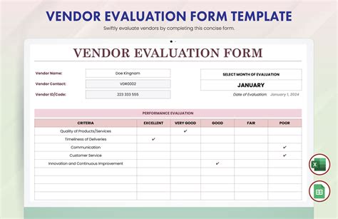 Software Vendor Evaluation Template