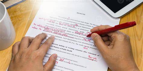Someone proofreading a document