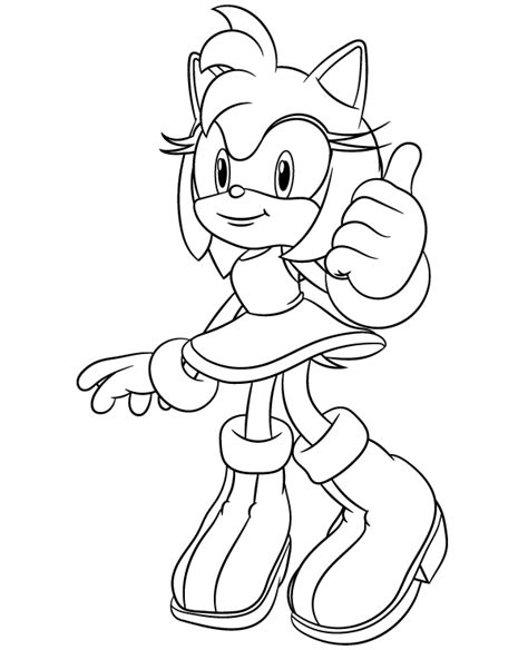 Sonic And Amy Printable Coloring Pages