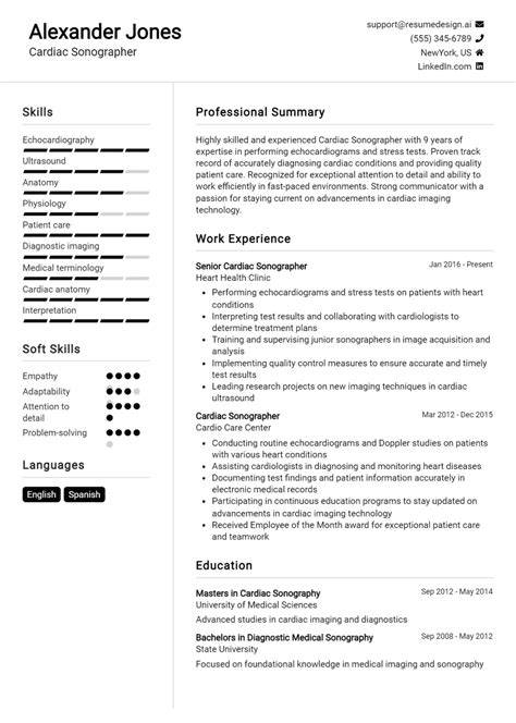 Sonographer Resume Template
