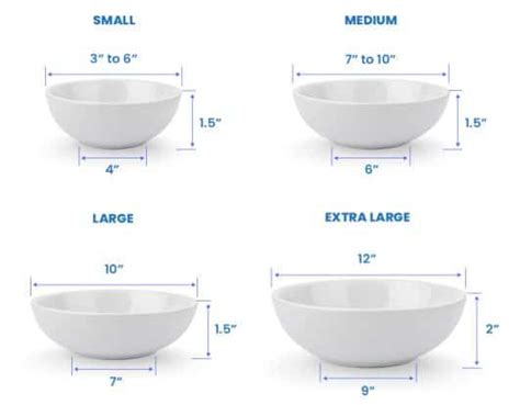 Soup Bowl Size Chart