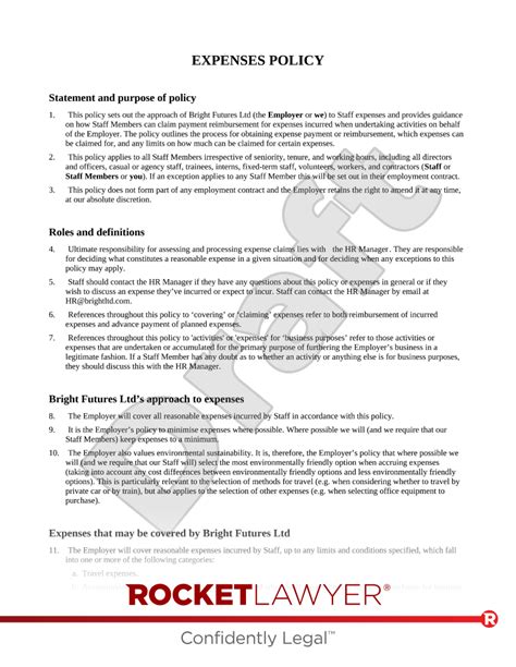 Spending Policy Template