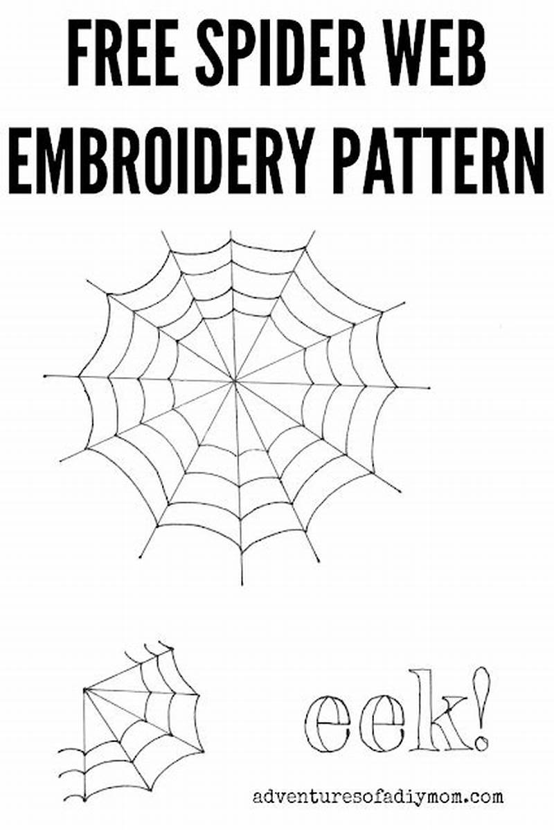 Spider Web Embroidery Pattern