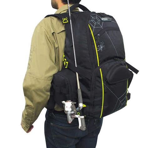 Spiderwire Fishing Tackle Backpack W/ Rod Holder
