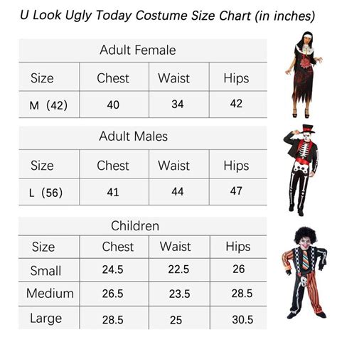 Spirit Halloween Size Chart