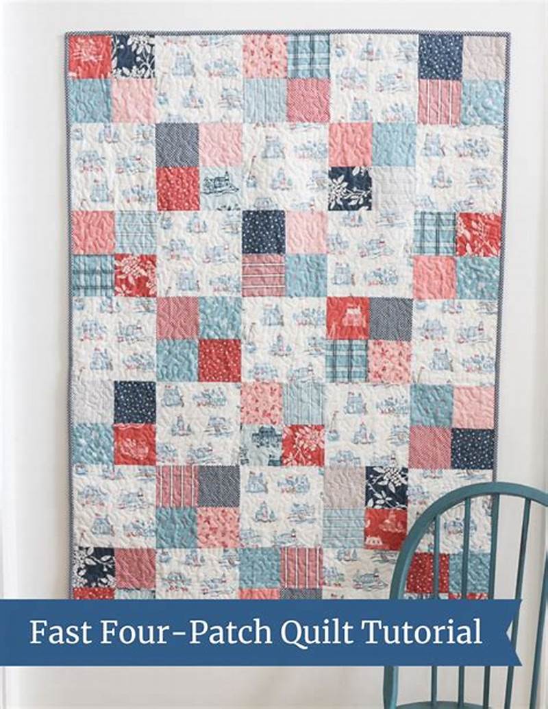 Split Four Patch Quilt Pattern