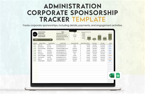 Sponsorship Tracking Spreadsheet Template