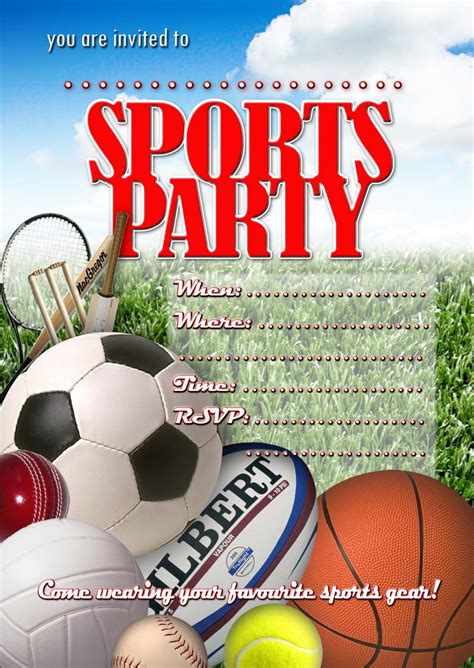 Sports Invitation Template