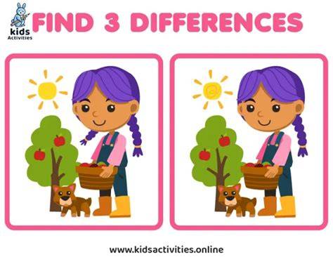 Spot The Difference For 3 Year Olds Printable
