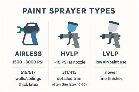 Spray gun types comparison chart