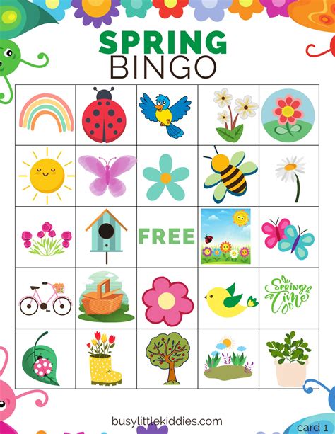 Spring Bingo Printable