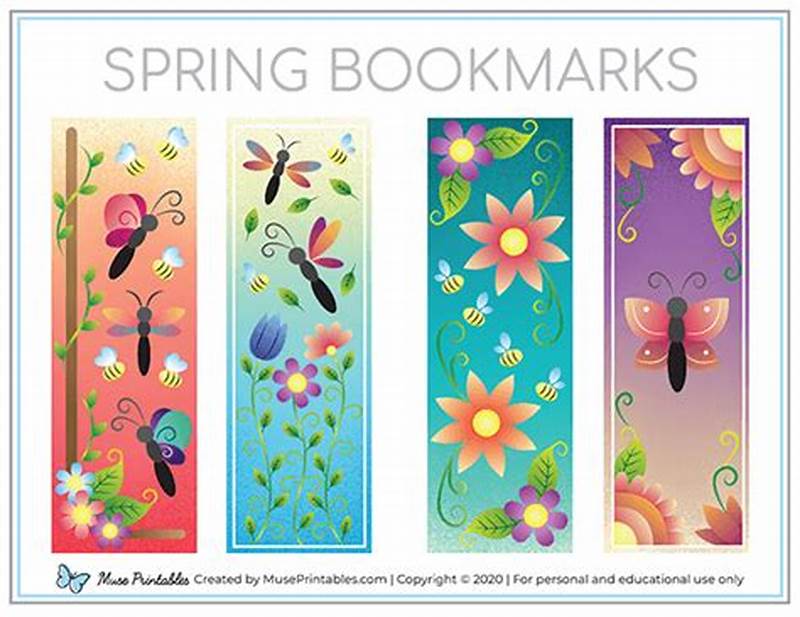 Spring Bookmarks Printable