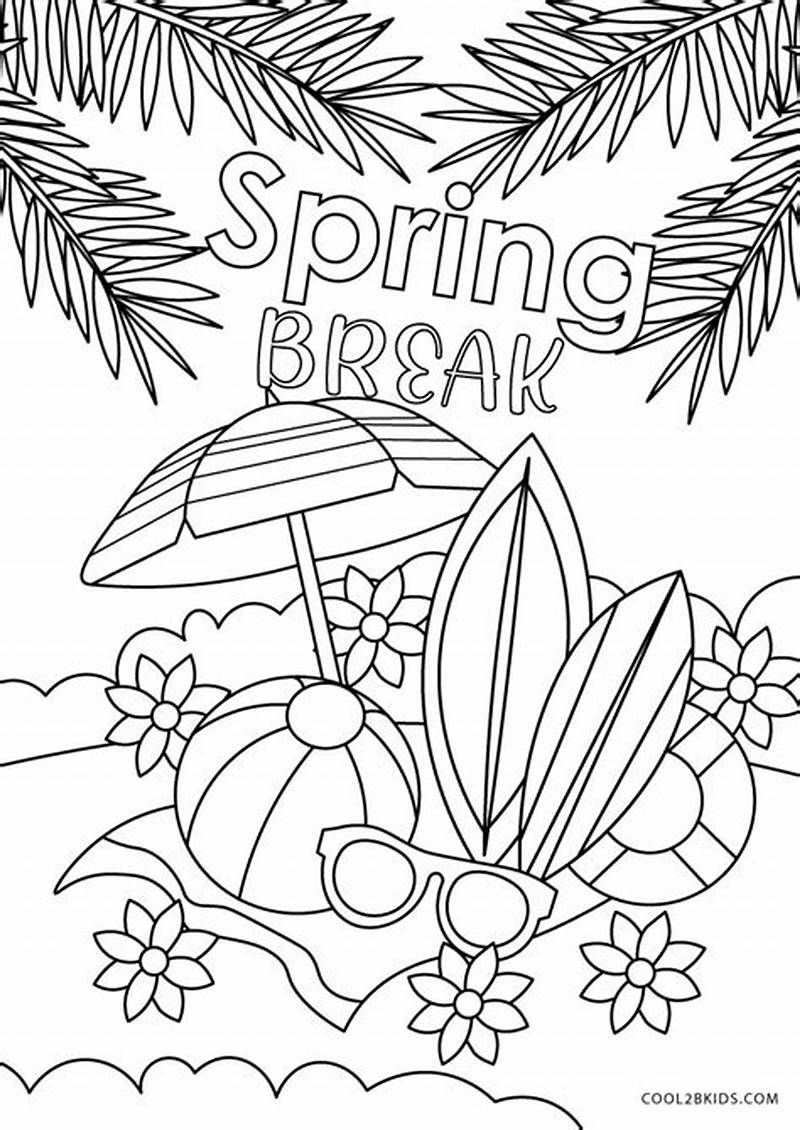 Spring Break Coloring Sheet