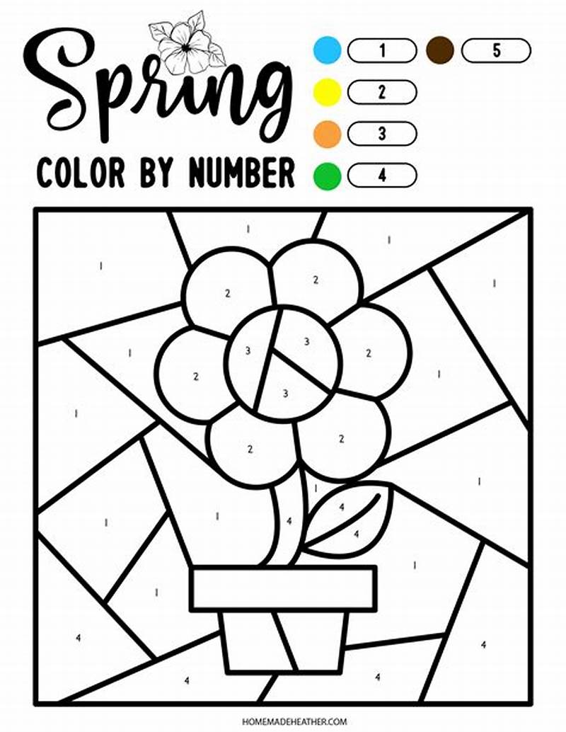 Spring Color By Number Printable Free