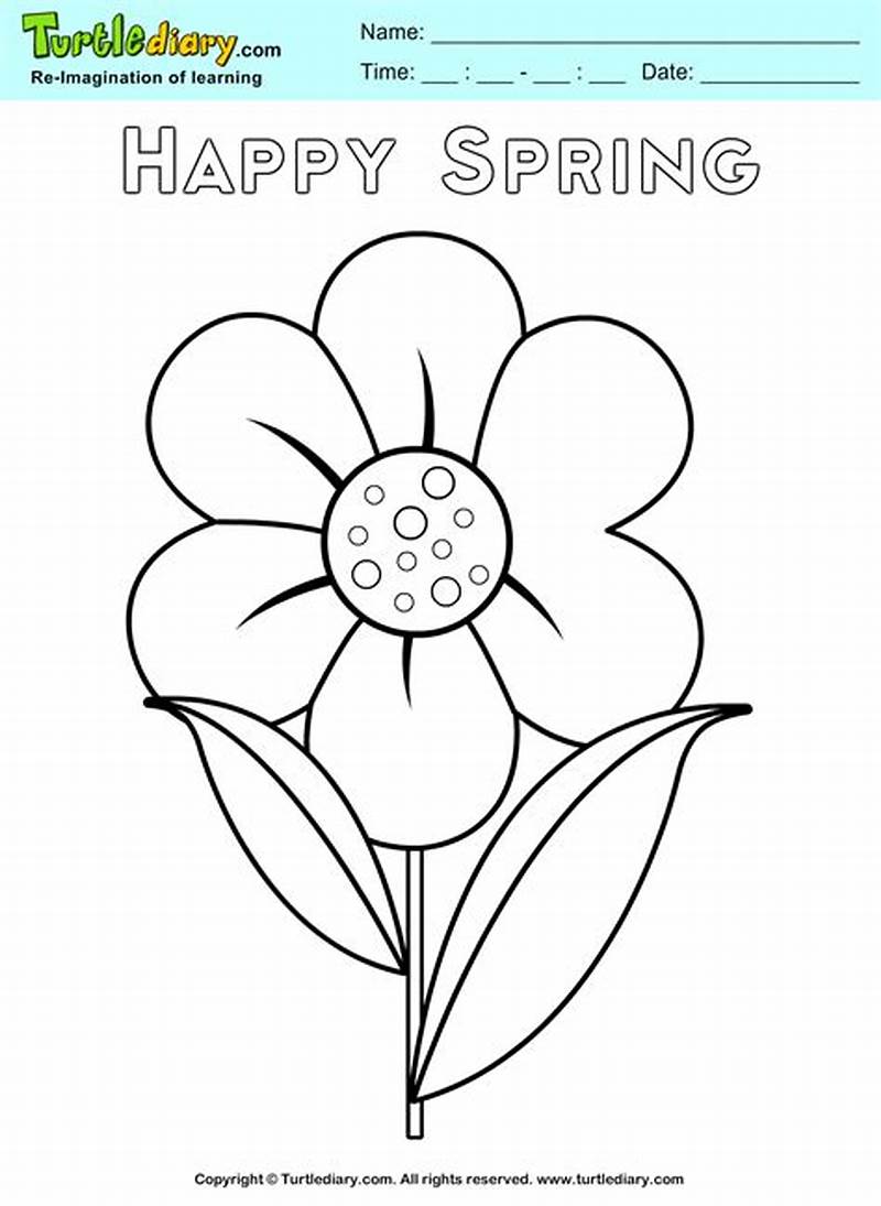 Spring Flower Coloring Page