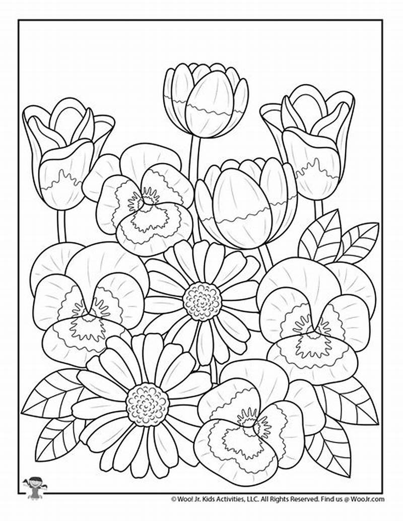 Spring Flowers Coloring Pages Printable