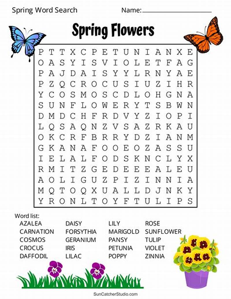 Spring Printable Puzzles